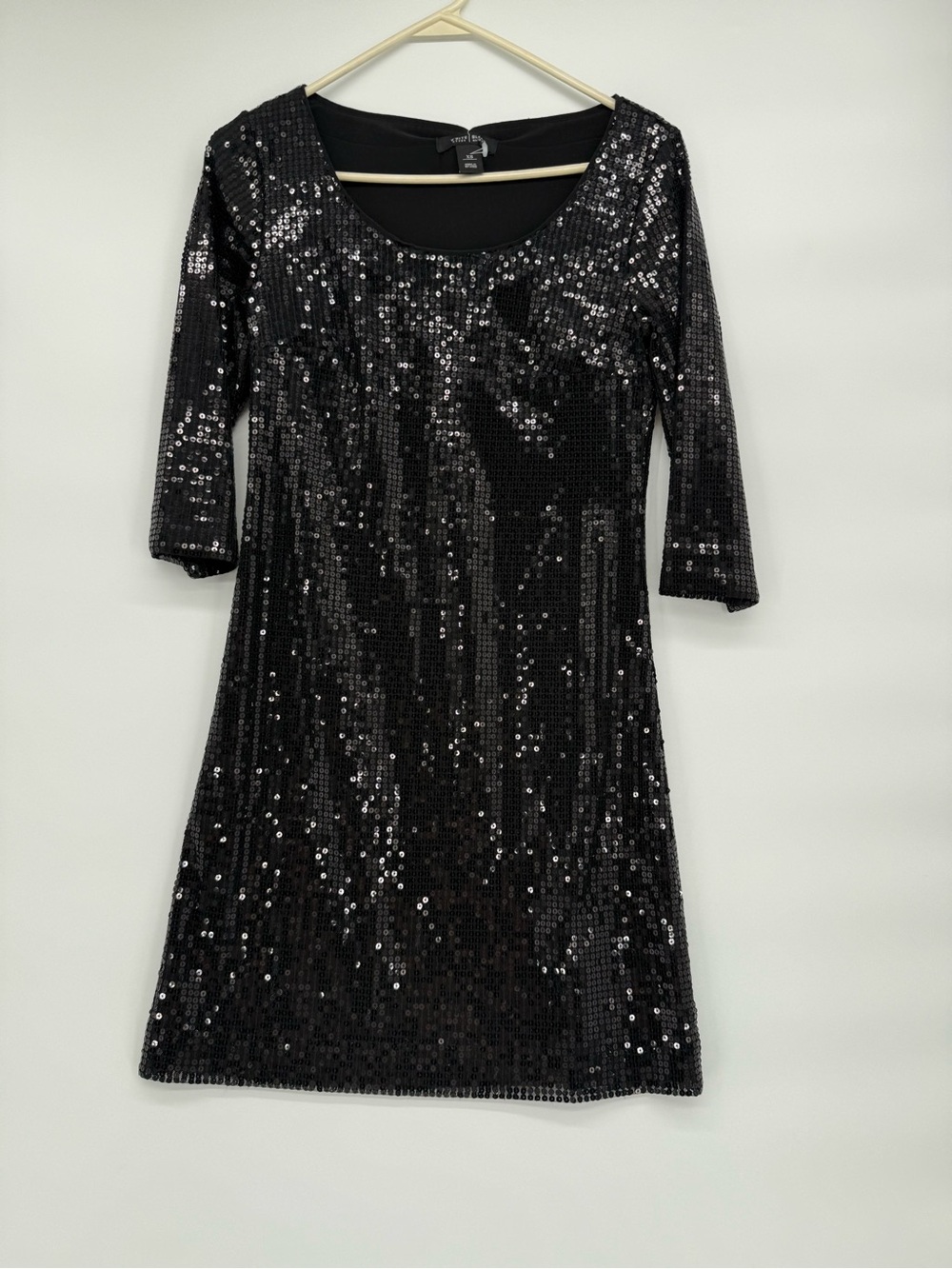 White House Black Market Black Sequin Mini Dress